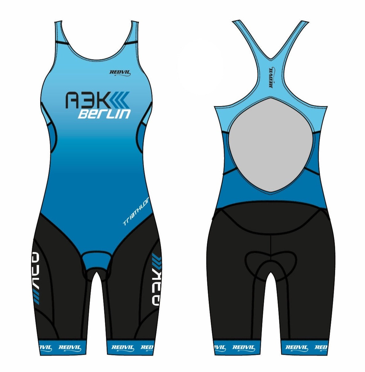 Triathlon Einteiler Frauen schmale Träger