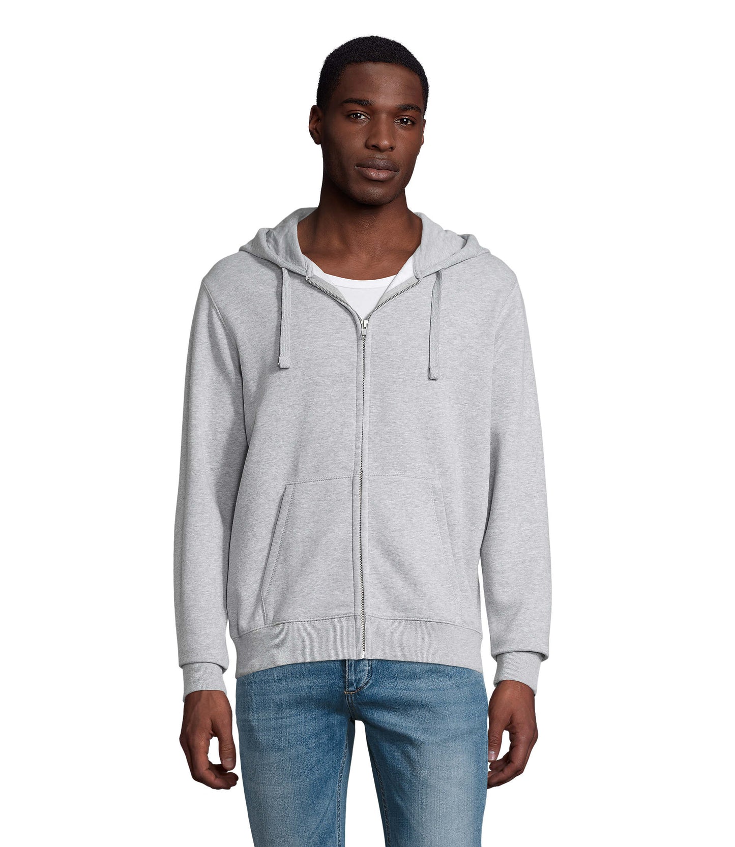 A3K ZipHoody grau mit Logos Männer
