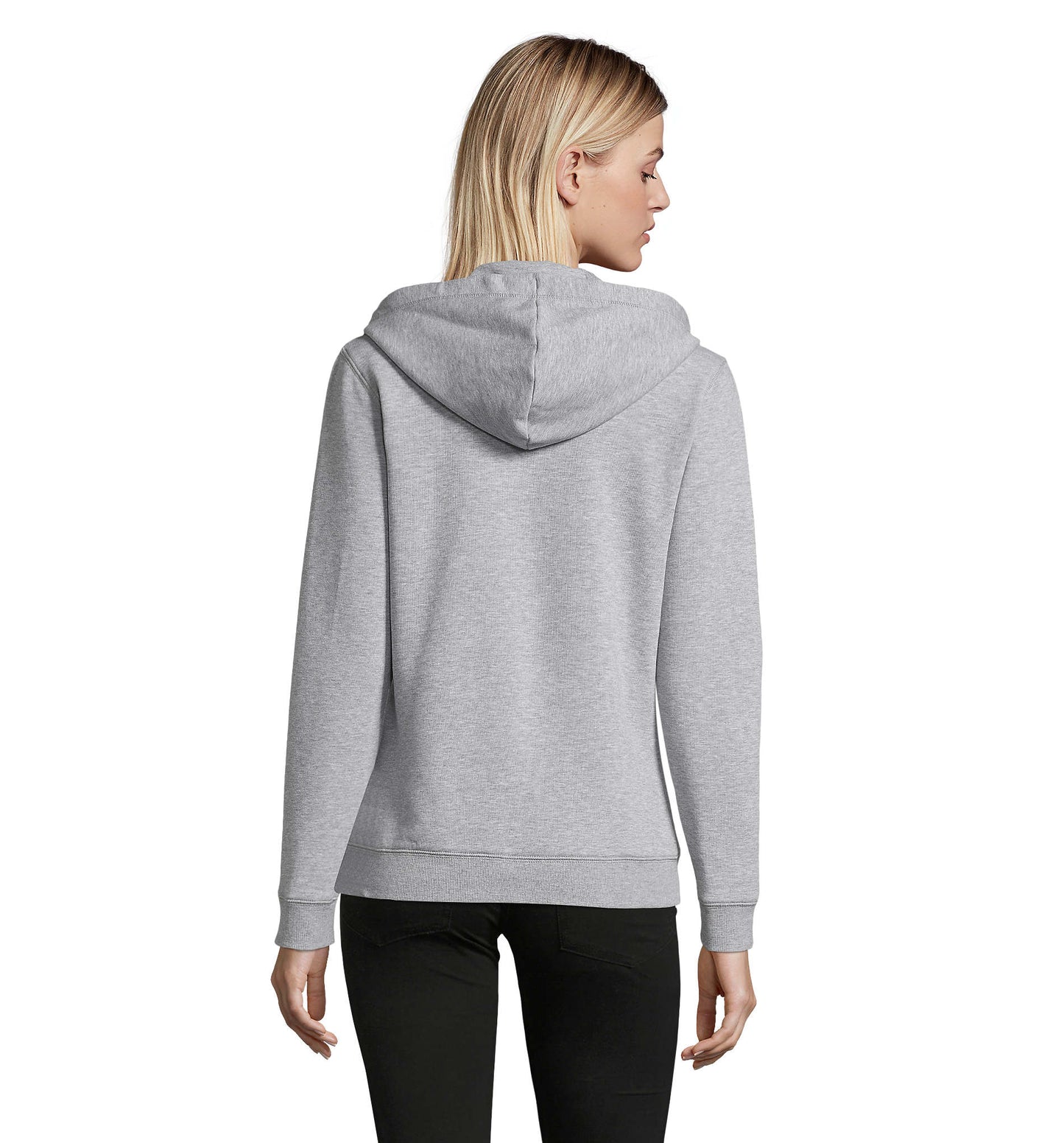 A3K ZipHoody grau mit Logos Frauen